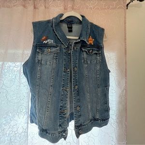 Hot Topic Pixar Toy Story Woody Denim Vest